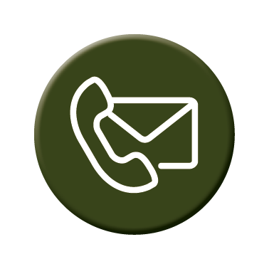 Picto contact vert avec un téléphone et une enveloppe
