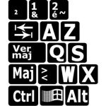 Autocollants agrandis et contrastés pour clavier