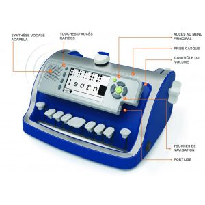 Machine à écrire le braille pour aveugle SMART Brailler vocale avec écran