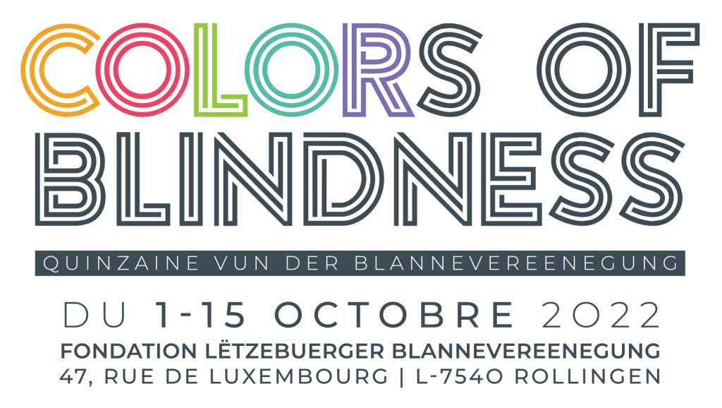 Logo de la Quinzaine de la déficience visuelle « Colors of Blindness »