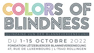 Logo de la Quinzaine de la déficience visuelle « Colors of Blindness »