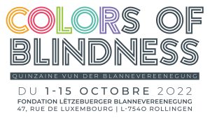 Logo de la Quinzaine de la déficience visuelle « Colors of Blindness »