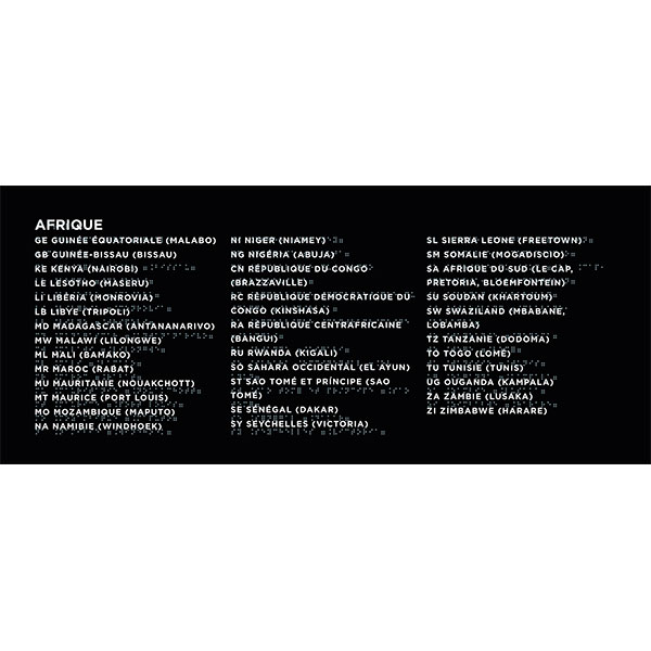 Cartes géographiques contrastées, tactiles et braille — Pour une exploration accessible et autonome de la géographie