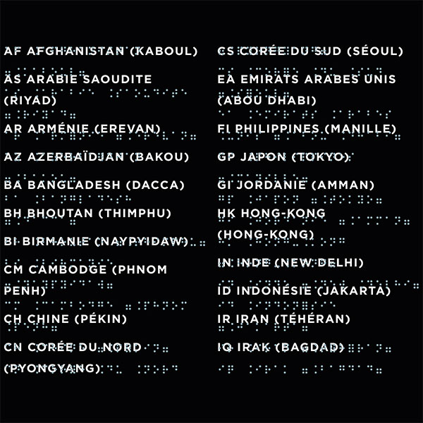 Cartes géographiques contrastées, tactiles et braille — Pour une exploration accessible et autonome de la géographie