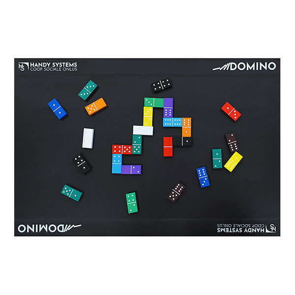 Dominos en relief avec plateau magnétique : jeu accessible