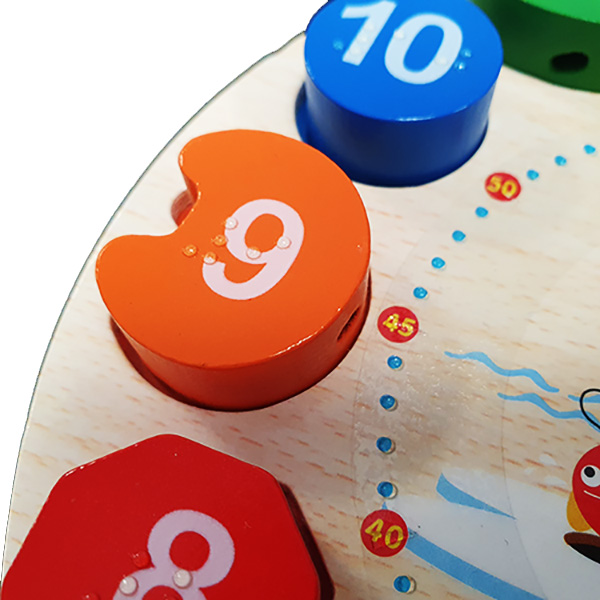 Horloge d’apprentissage puzzle en braille — Apprendre l’heure tactilement et de manière autonome