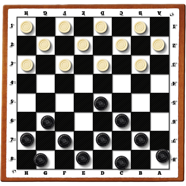 Jeu de dames magnétique en braille avec repères tactiles