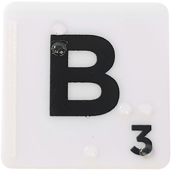 Scrabble en braille avec plateau magnétique accessible